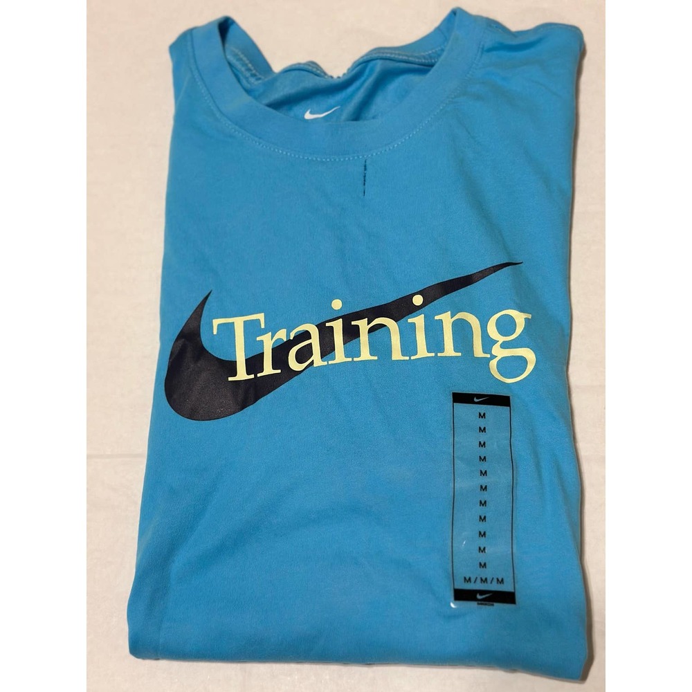 NIKE MENS M TEE TRAINING T-SHIRT BLUE DRI-FIT CZ7989 416 NWT